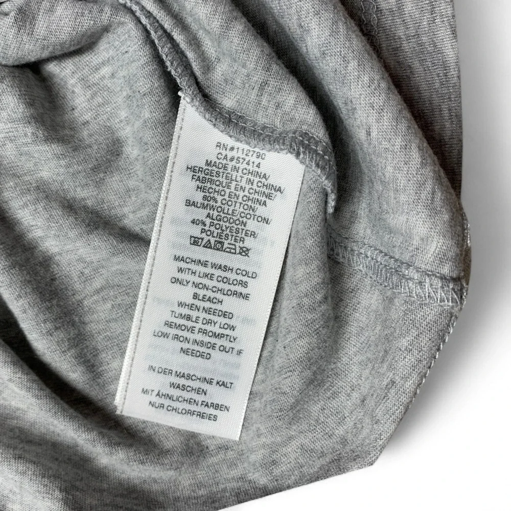 True Religion Buddha Logo Graphic T-Shirt Mens M Heather Gray Crew Old Skool NWT - Picture 5 of 7